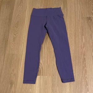 Lululemon purple leggings, 2019